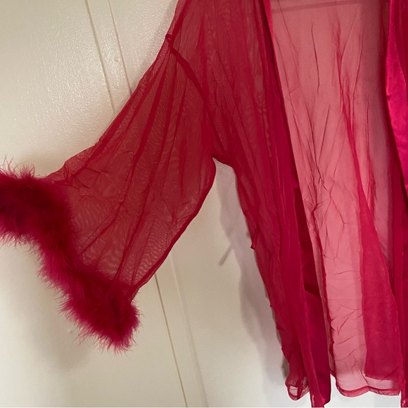 Feather Trim Robe - Picture 2 of 4